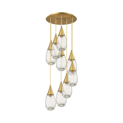 Luminaire suspendu à 9 lumières en grappe