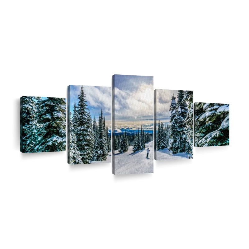 Ensemble de ski sur toile 5 pièces, H 42 po x l 92 po x P 1,25 po