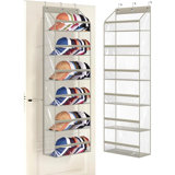 Clear Over The Door Hat Racks For Baseball Caps, Large Holds Up To 72 Caps Hat Storage Organizer For Closet Wall, Deep Pockets Hanging Hat Holder With 3 Hooks