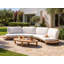 NUMANA Oval Acacia Solid Wood Outdoor Coffee Table - 140 cm W 70 cm D