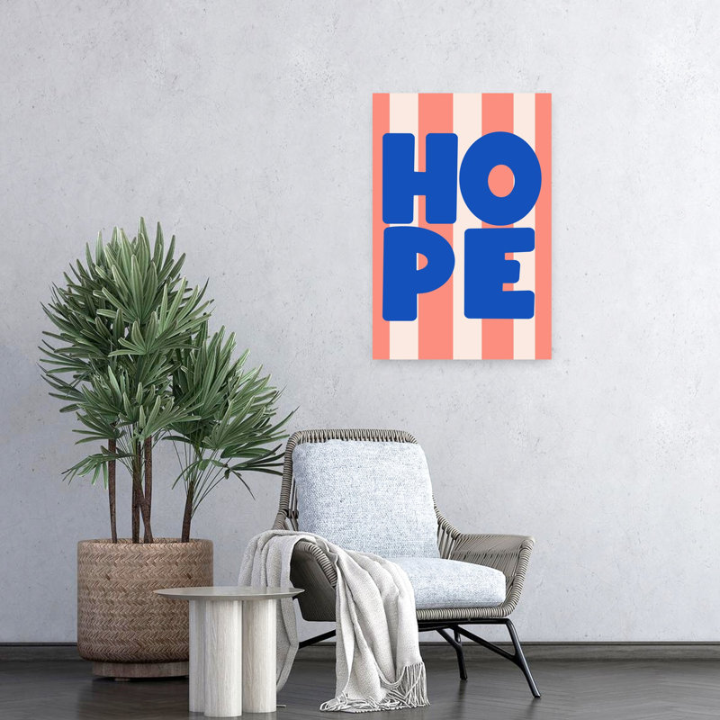 Hope, art mural contemporain, H 24 po x l 16 po