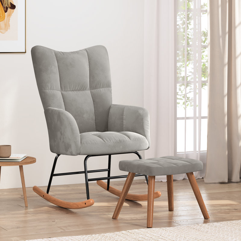 Rocking Chair, Light Gray