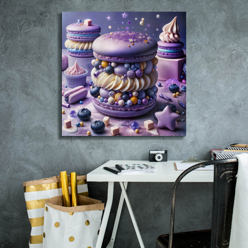  «Lavander and Blueberries Sweets» par Rey Klimt, art mural sur toile, 26 po x 26 po, H 26 po x l 26 po
