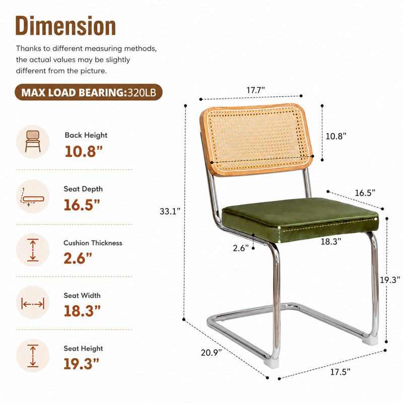 Chaises de salle à manger en velours avec structure en métal (ensemble de 4) Marklesburg