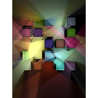 Scott Norris " Chromatic Cubes 9 " Graphic Art Print
