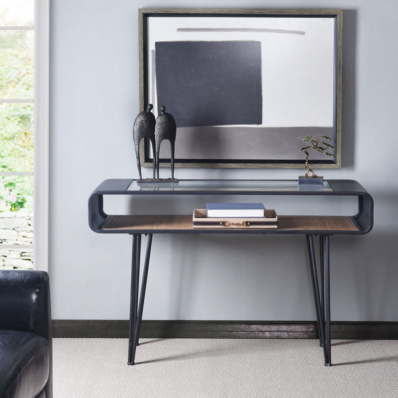 Aaron 47.2'' Glass Top Console Table