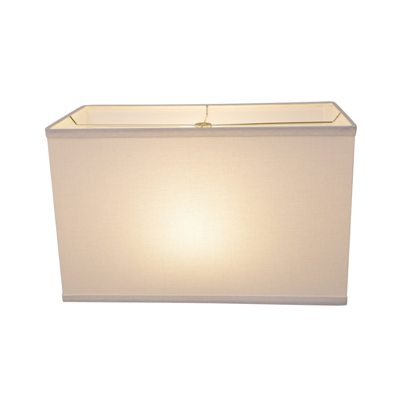 Abat-jour rectangulaire en lin 10 "(araignée), Blanc