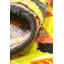 Tapis unique rouge de style pictural / framboise / chartreuse / noir de 5 pi 2 po x 7 pi 4 po Picabal Karabagh