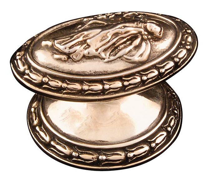 Sforza Oval Knob, Antique Gold