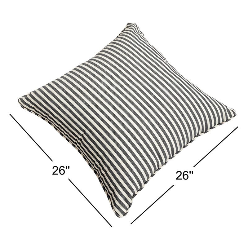 Laurens Square Indoor/Outdoor Pillow Cover, Navy, 26"H x 26"W