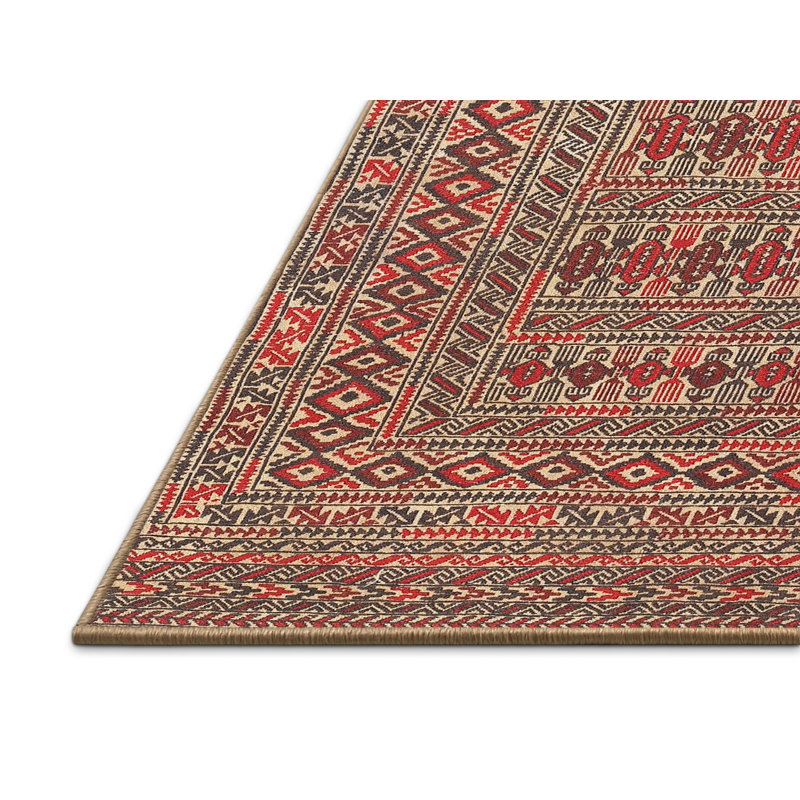 Tapis rouge à motif sud-ouest, Rectangle 7 pi x 9 pi