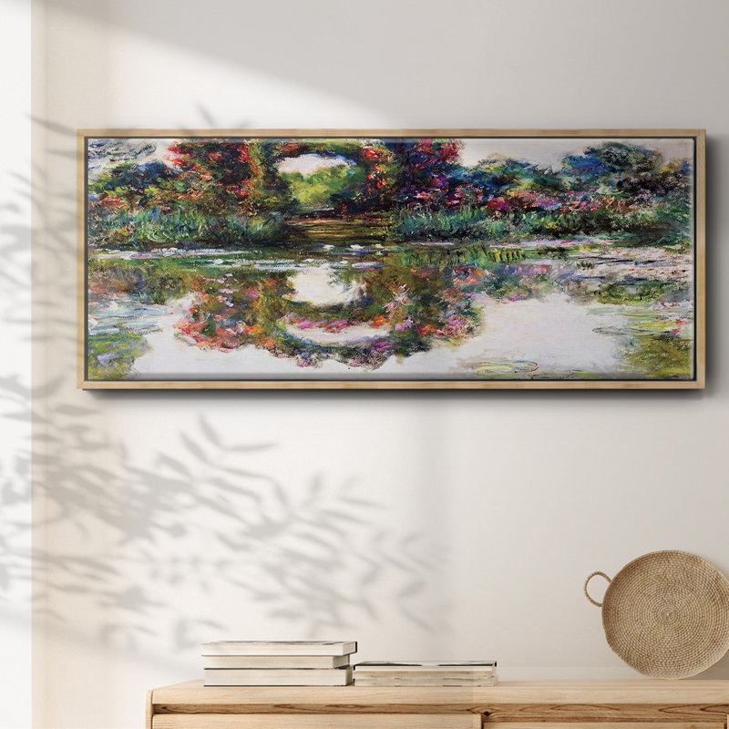 «Rose Flowered Arches at Giverny», 1913 - toile encadrée, H 20 po x l 50 po