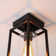 1-Light Square Flush Mount With Clear Glass Shade