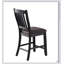 Chaise haute réglable noire rustique avec siège inclinable et conception facile à nettoyer pour les enfants en pleine croissance