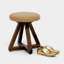 X Leather Accent Stool-18015238-35227824