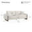 90'' Upholstered Sofa With Wood Legs-871686355