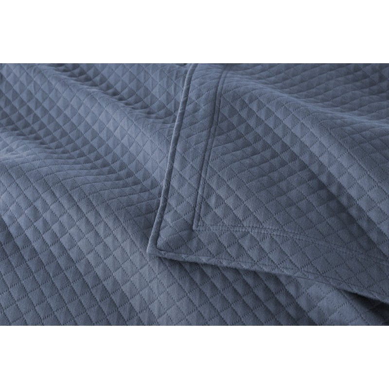 Oxford Cotton Blend Coverlet, Queen Coverlet, White