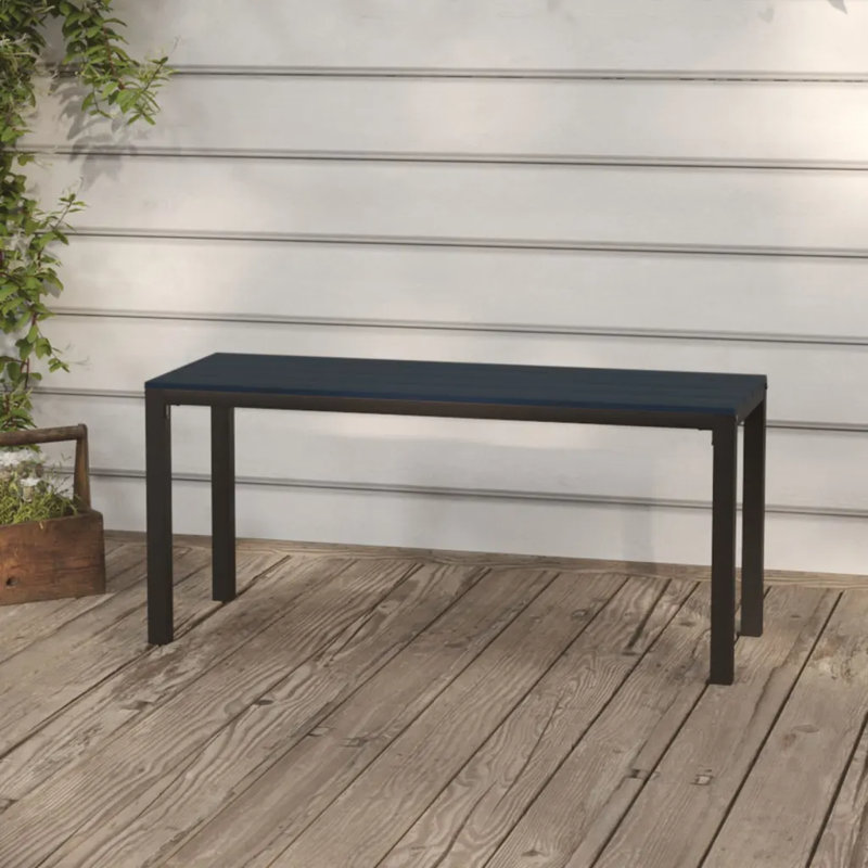 Aneshka Outdoor Bench, Black