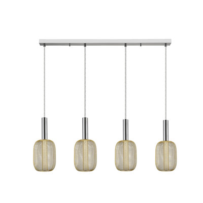 Mendota 4 - Light Chrome/Gold LED Pendant