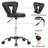 Backed Adjustable Height Ergonomic Lab Stool with Wheels