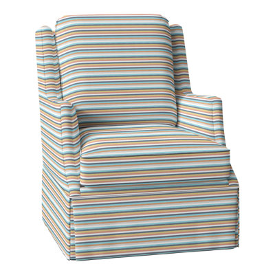 Savannah Upholstered Linen and Cotton Blend Swivel Wingback Chair