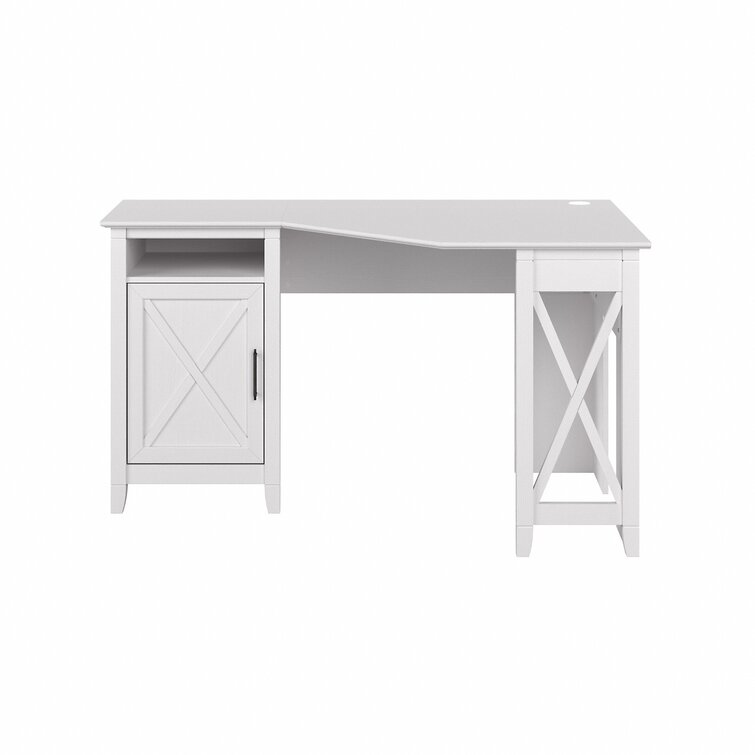 Veda 54'' Desk Sand & Stable Color: Dark Gray Hickory