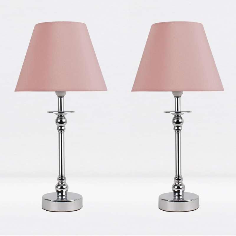 Lamons Metal Table Lamp, Polished Chrome, Ochre
