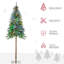 Arbre de Noël artificiel de 6 pi avec 6 branches de pin, 442 branches, 175 lumières DEL chaudes et colorées, base en acier