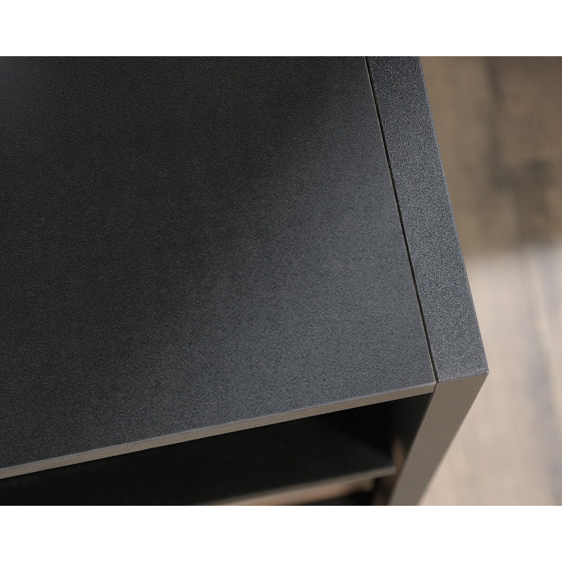 Commode 3 tiroirs Arvilla, Noir / brun