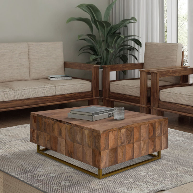 Clarkedale Solid Wood Top Coffee Table