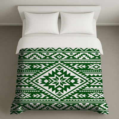 Green Aztec Geometric Duvet Covers