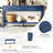 62.2'' Farmhouse Entryway Table With 3 Drawers, Painted Console Table With Bottom Shelf & Iron Handles, Minimalist Sofa Table For Living Room, Hallway, Kitchen, Bedroom, Office-1402514900