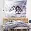 Tapisserie femme de plage avec des ailes de l’ange foncé-28509676