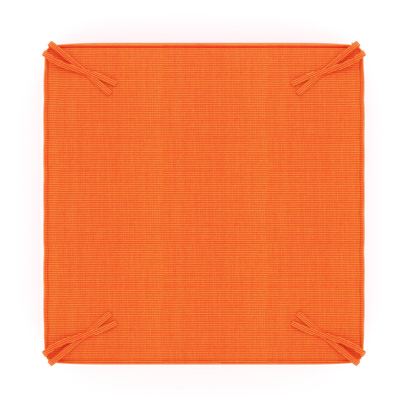 Sunbrella® Outdoor Ottoman Cushion, Sunbrella Upholstery Tangerine Sunbrella® Canvas