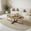 Table basse en bois de style abstrait