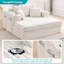 Canapé 63 po en velours côtelé 63 po avec porte-gobelets et coussins, 330 lb-241603802
