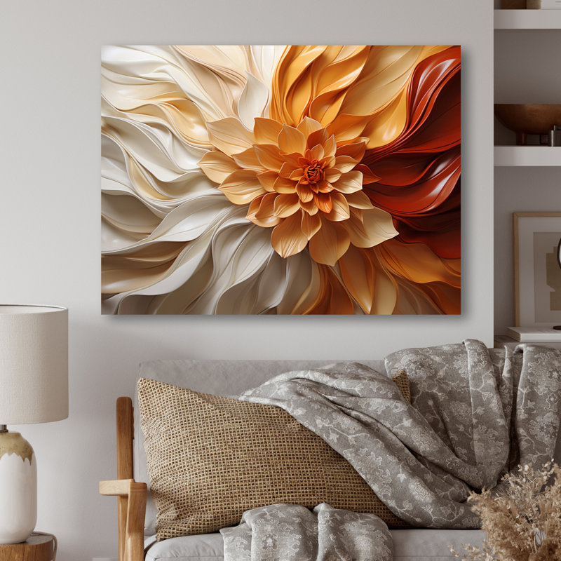 Sunlit Spiral - abstrait en spirale, art mural en métal, H 12 po x l 20 po