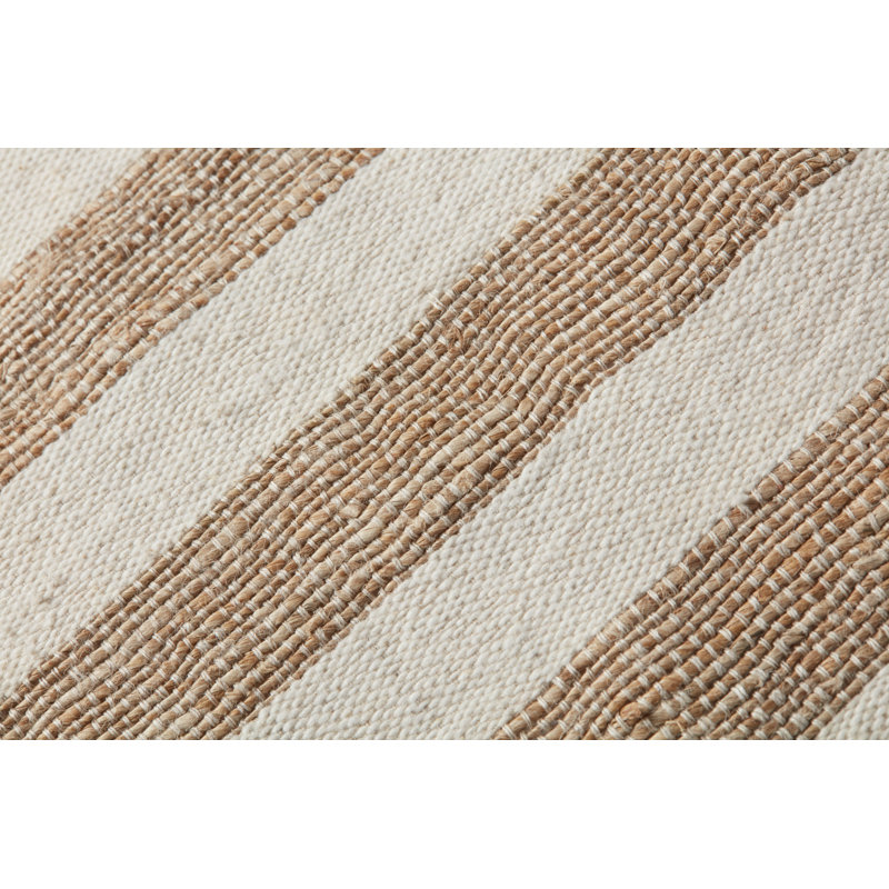 Oreiller naturel / ivoire Magnolia Home par Joanna Gaines X Loloi Mira, 13 po x 21 po, Polyester/ Bourre en polyester