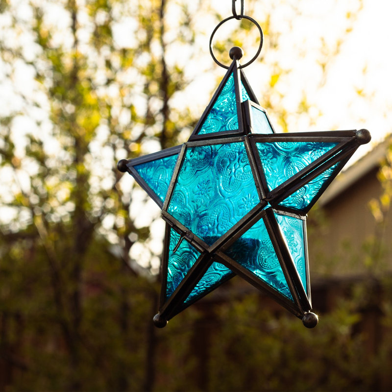5-Point Teal Star Lantern