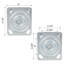 Roulette pivotante à double roue, 32 x 23 x 27 cm, polyuréthane/acier, 1 pièce, noire, capacité de charge de 300 kg