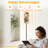  68.5" Standing Floor Lamp Watercolor tender floral wildflowers white blue pink Dimmable Metal Pole Lamp with Linen Lampshade LED Bulb Included