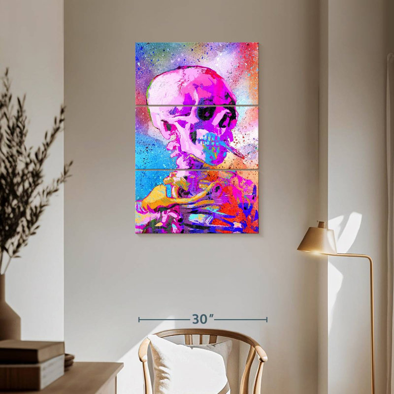 Kerner Skull Smoking I, 57" H x 36" W