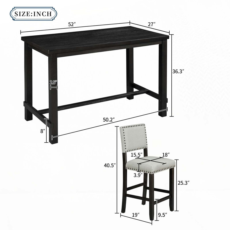 5-Piece Counter Height Dining Set