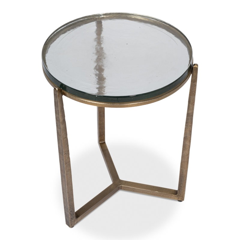 Dorsey Glass End Table, 22" H x 17" W x 16" D
