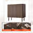31.5" Wide Fluted Sideboard Buffet Cabinet With Adjustable Shelves, Modern Coffee Bar Station - Walnut-1666867176