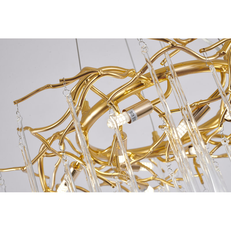 Lustre en verre 10 lumières Transitional