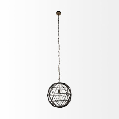 Luminaire suspendu en métal noir
