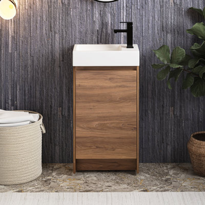 Ensemble de meuble-lavabo simple 18 po avec plateau Nalayiah