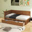 Lit de jour simple en bois avec 2 tiroirs et garde-corps rustique-1388398645