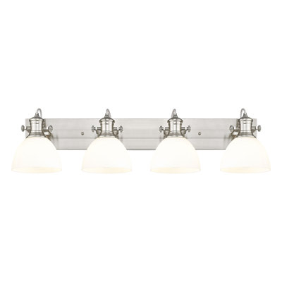 Hines 4-Light Vanity Light with Seeded Glass